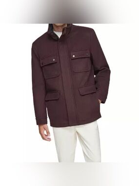 Andrew Marc men's wool coat
Dunbar Melton Jacket In Mars Red